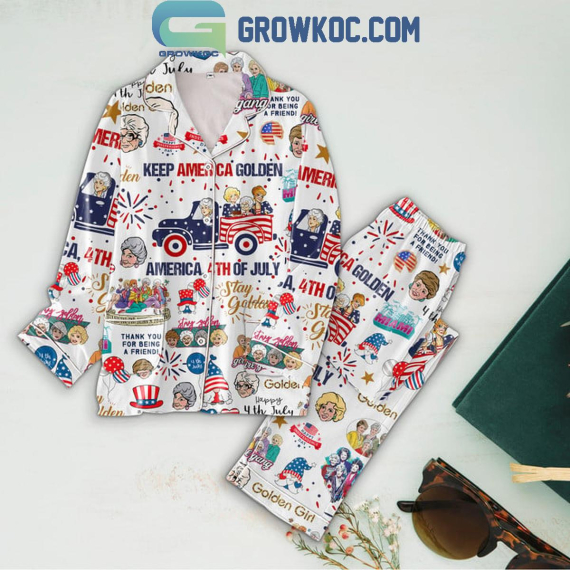 The Golden Girls Independence Day America Pyjama Pajamas Set NVA