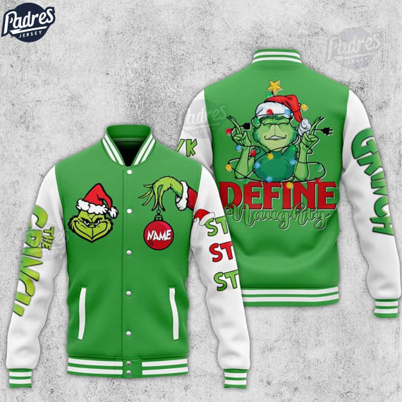 The Grinch Define Naughty Baseball Jacket HG Outfit