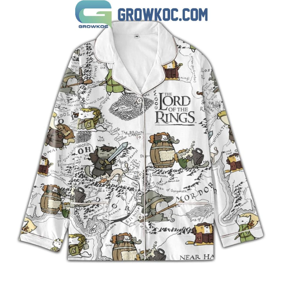 The Lord Of The Rings Map Of The Mid-Earth Pyjama Pajamas Set NVA