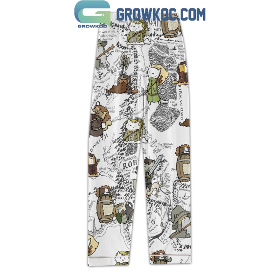The Lord Of The Rings Map Of The Mid-Earth Pyjama Pajamas Set NVA