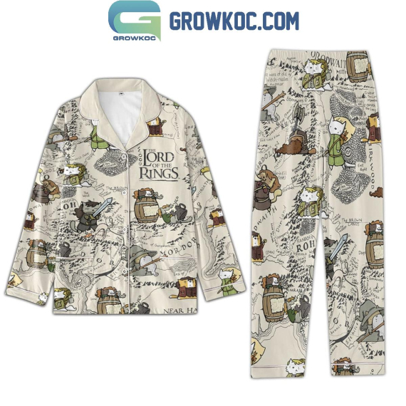 The Lord Of The Rings Map Of The Mid-Earth Pyjama Pajamas Set NVA