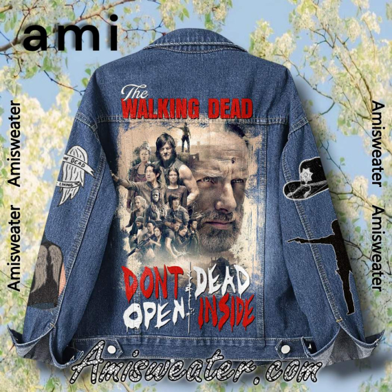 The Walking Dead Don’t Open Dead Inside Hooded Hoodless Or Hooded Denim Jacket HG