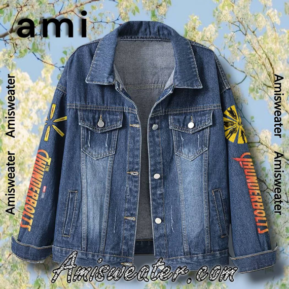 Thunderbolts Not Super Not Heroes Not Giving Up New Avengers Hooded Hoodless Or Hooded Denim Jacket HG