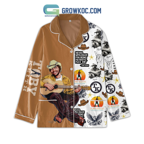 Toby Keith Never Apologize For Being Patriotic Pyjama Pajamas Set NVA