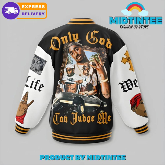 Tupac Shakur Only God Baseball Jacket HG