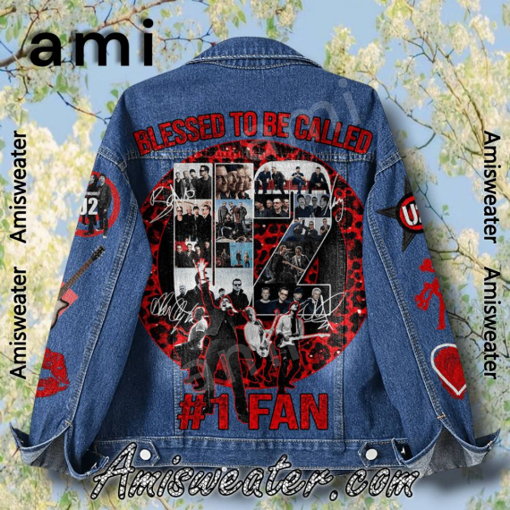 U2 Blessed To Be Called #1 Fan Signatures Hooded Hoodless Or Hooded Denim Jacket HG