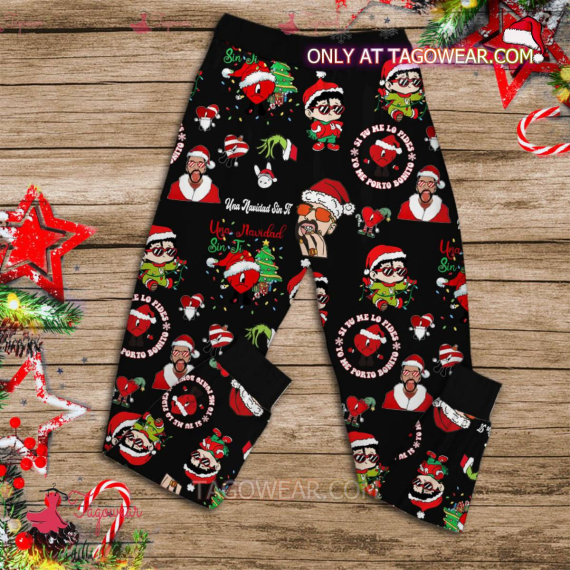 Una Navidad Sin Ti Bad Bunny Christmas HFN Family Pajamas Set