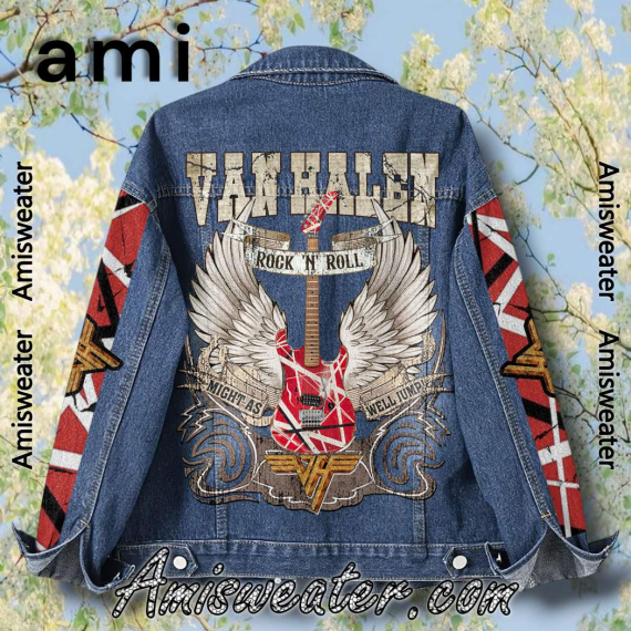 Van Halen Rock N Roll Might As Well Jump Hooded Hoodless Or Hooded Denim Jacket HG