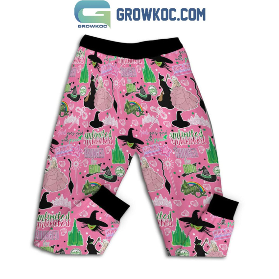 Wicked Changed For Good Together We're Unlimited Pink Fleece Pajamas Set Family Pyjamas Sleepwear for Aldult Kid NVA