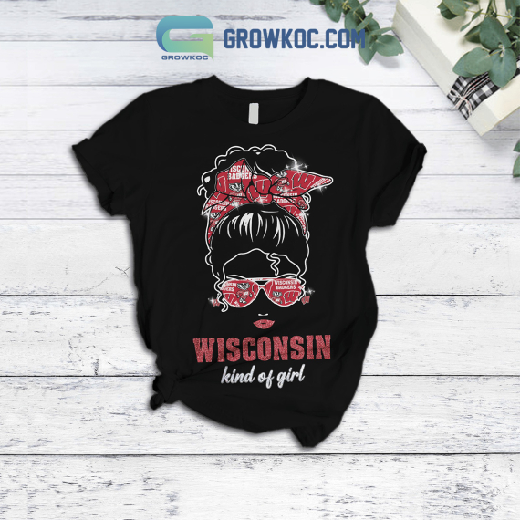 WI Badgers Kind Of Fan Girl Fleece Family Pajamas Set Tshirt Sweatshirt Long sleeves Pant Set NVA