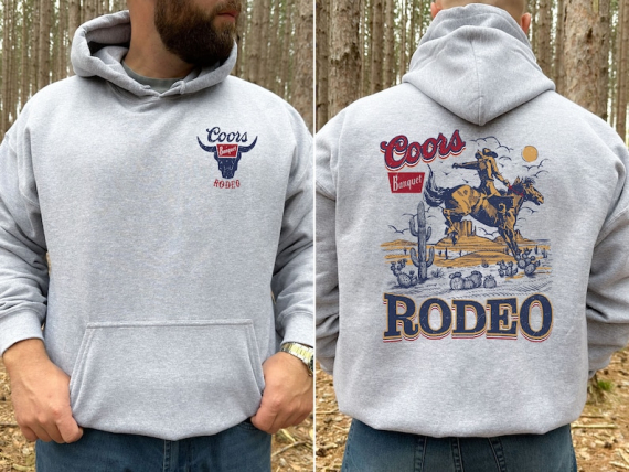 Coors Banquet Rodeo Hoodie, Coors Sweatshirt, Gift Ideas for him, Sweatshirts for him, Country Western Sweatshirt, Holiday Sweatshirt, HG