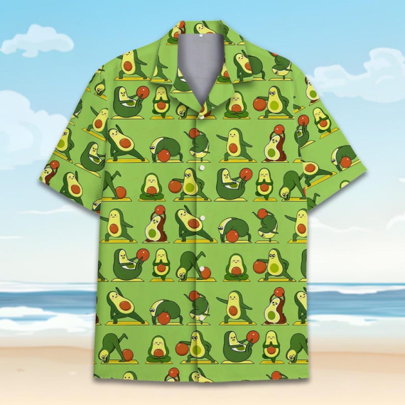 Funny Avocado Gym Hawaiian Shirt Men Women Youth, Weightlifting Avocado Aloha Shirt