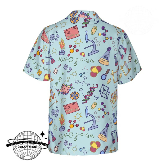 Chemistry Teacher Hawaiian Shirt, Fun Science Pattern Casual Wear, Gift for Educators and Professors