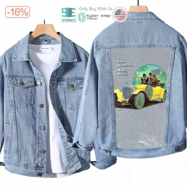 NEW Miles Davis A Tribute to Jack Johnson Album Hoodless Or Hooded Denim Jacket HG