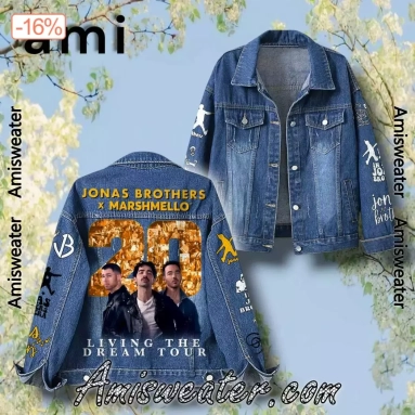 Jones Brothor X Marshmello Living The Dream Tour 2025 Hooded Hoodless Or Hooded Denim Jacket HG