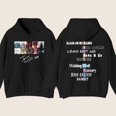 Juicee W.R.L.D 999 2-sided Signature Shirt, Gift for Music Fan Unisex Crewneck Tshirt Hoodie Sweatshirt HFN