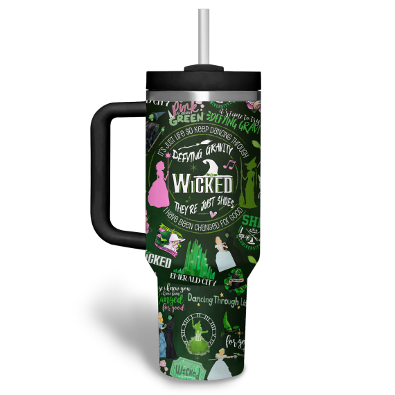 Wicked Music Custom Stanley Quencher  30oz or 40oz Stainless Steel Tumbler With Handle HG Stainless Steel Tumbler