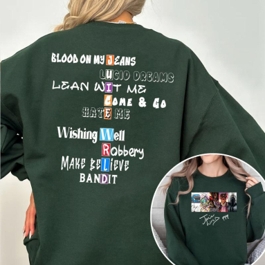 Juicee W.R.L.D 999 2-sided Signature Shirt, Gift for Music Fan Unisex Crewneck Tshirt Hoodie Sweatshirt HFN