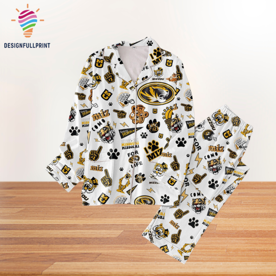 Missouri Tigers Mizzou Fight Tiger Pyjama Pajamas Set NVA