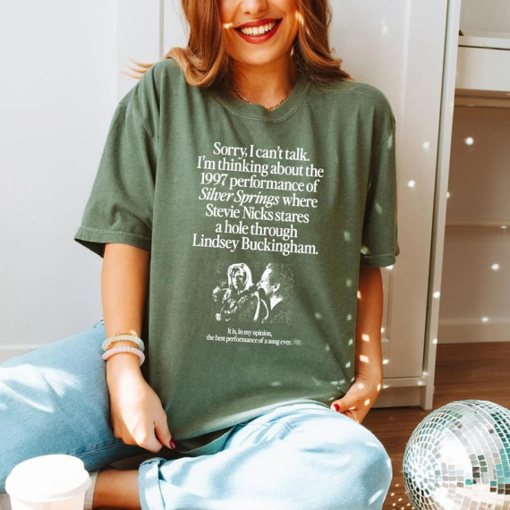 I'm Thinking About The 1997 Performance of Silver Springs Nicks and Buckingham , Fleetwood Mac Gildan Or Comfort Colorts T-shirt Hoodie Or Sweatshirt HG