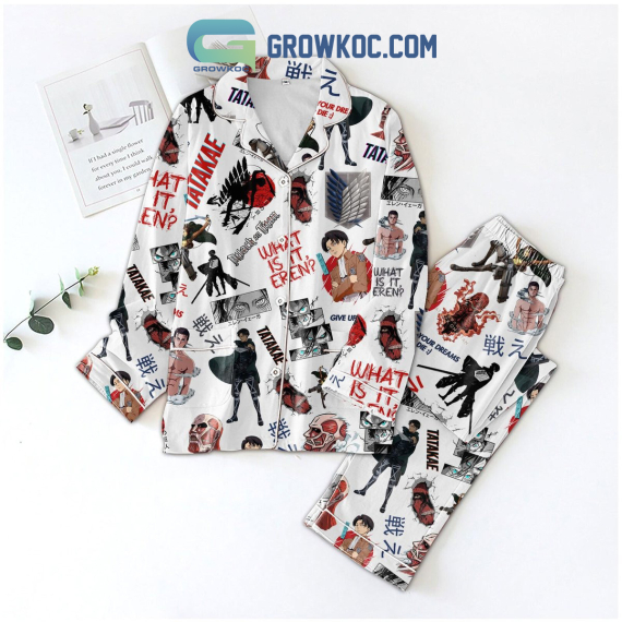 Attack On Titan Give Up On Your Dream And Die Pyjama Pajamas Set NVA