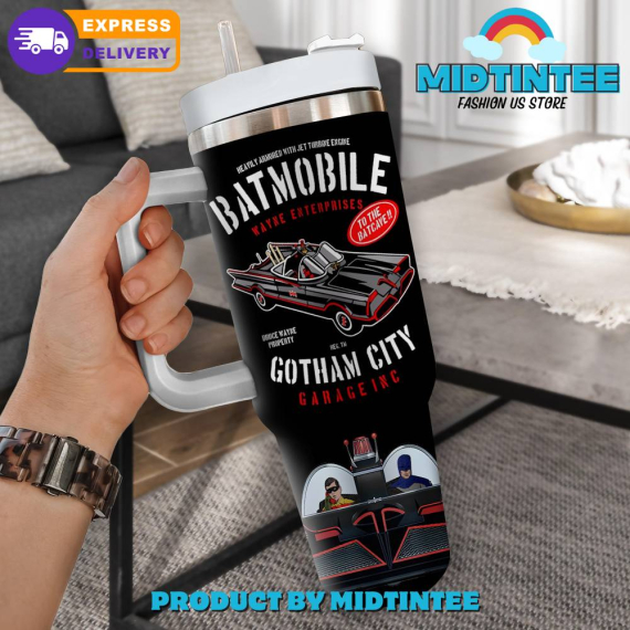 Batman Gotham City Personalized  Custom Quencher 30oz or 40oz Stainless Steel Tumbler With Handle HG