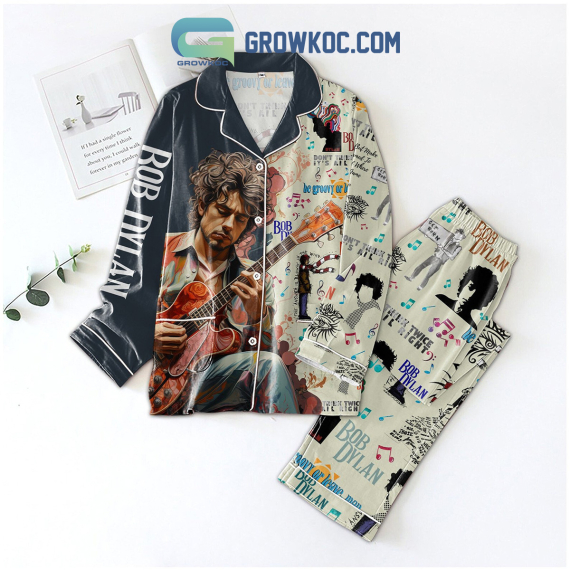 Bob Dylan He Groovy Or Leave Man Pyjama Pajamas Set NVA