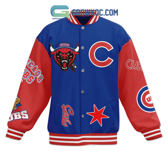 Chicago Cubs Go Cubs Go Fan Baseball Jacket NVA Varsity Jacket Unisex Jacket