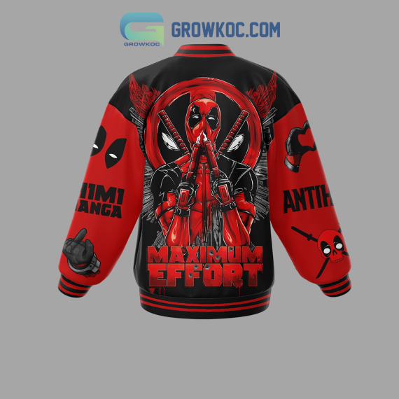 Deadpool Marvel Anti Hero Baseball Jacket Bomber Jacket NVA Varsity Jacket For Aldult Kid