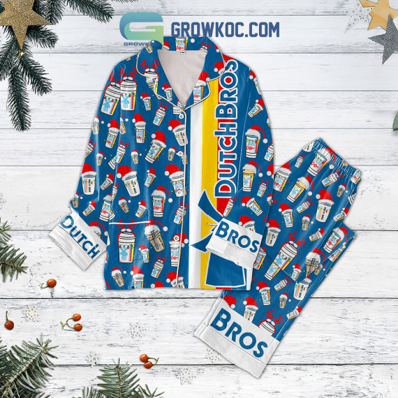 Dutch Bros Coffee Christmas Pyjama Pajamas Set NVA