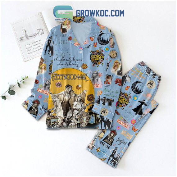 Fleetwoodmac Thunder Only Happen When It's Raining Pyjama Pajamas Set NVA