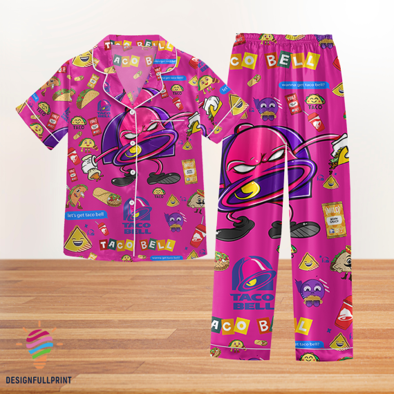 Taco Bell   Taco Bell Shirt  Taco Bell   Women   Taco Bell Pants  Taco Bell Gift  Fast Food Shirt Long Sleeve Or Short Sleeve Pyjama Pajamas Set Set with Pants HG