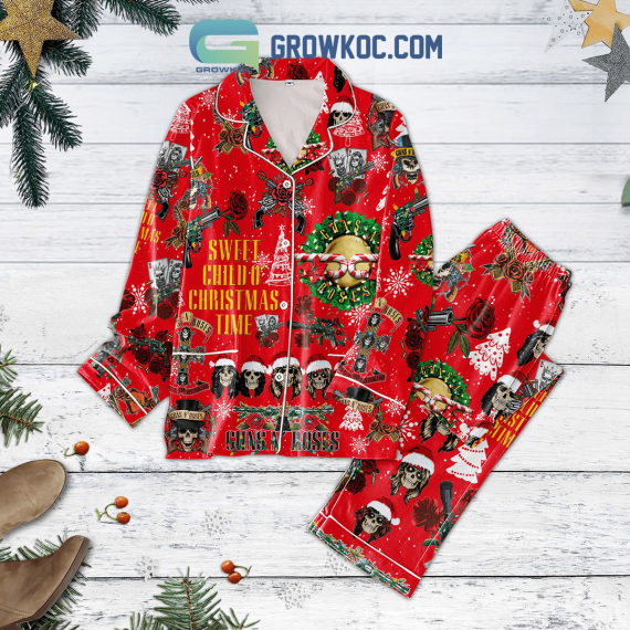Guns N' Roses Sweet Child O' Christmas Time Pajamas Set NVA