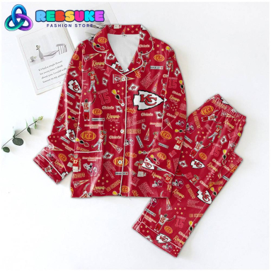 Kansas City Chiefs Rollin With Mahomies Pyjama Pajamas Set NVA