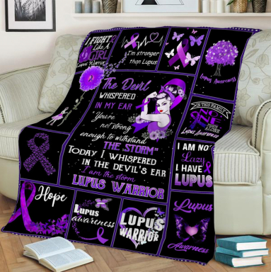 Lupus Warrior Quilt Blanket HG  Special Birthday Gift