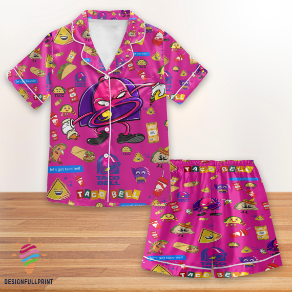 Taco Bell   Taco Bell Shirt  Taco Bell   Women   Taco Bell Pants  Taco Bell Gift  Fast Food Shirt Long Sleeve Or Short Sleeve Pyjama Pajamas Set Set with Pants HG
