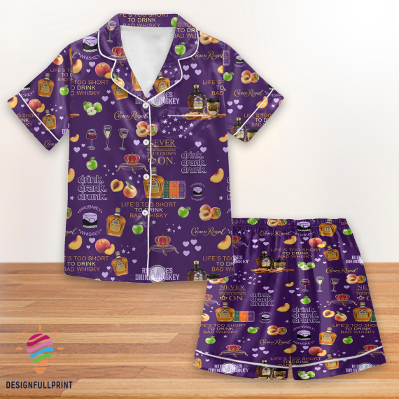 Crown Royal Pajama Set Crown Royal Pajamas Pants Crown Royal Shirt Whisky Holiday Pajamas Pajamas For Party Set Of Pajamas HG