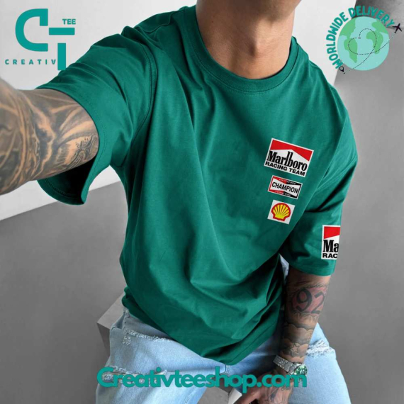 Marlboro Racing Team Green Graphic T-Shirt Hoodie Or Zip-up Hoodie HG