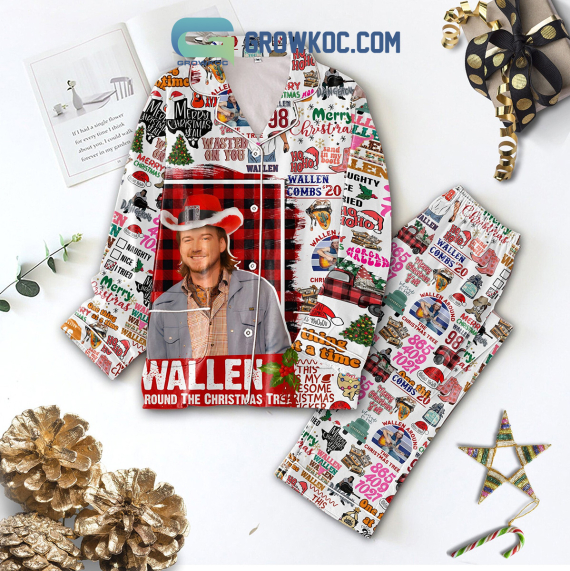 Morgan Wallen Merry Christmas Wasted On You Pajamas Set NVA