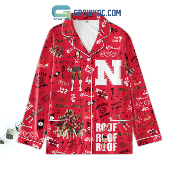 NE Cornhuskers Volleyball I Bleed Red Pyjama Pajamas Set NVA