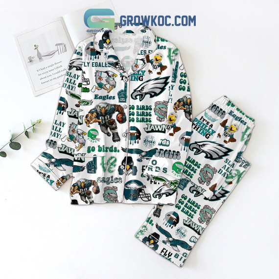 Philadelphia Go Birds Fly Eagles Fly Pyjama Pajamas Set NVA