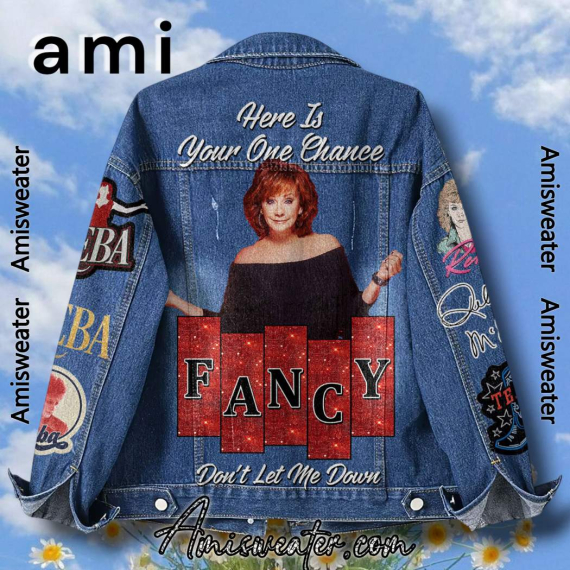 Reba Mcentire Fancy  Hooded Hoodless Or Hooded Denim Jacket HG
