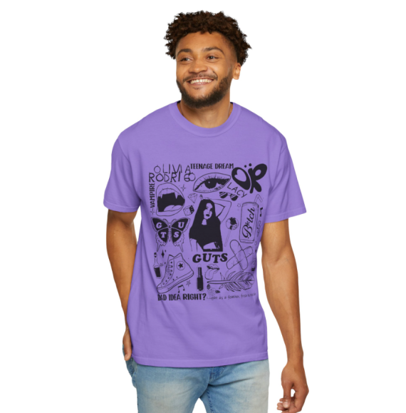 Olivia Rodrigo Guts World Tour 2024 Album Gildan Or Comfort Colorts T-shirt Hoodie Or Sweatshirt HG