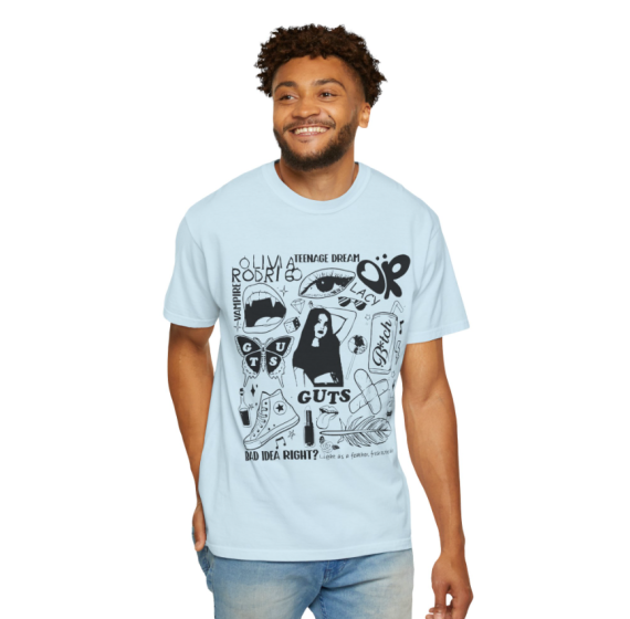 Olivia Rodrigo Guts World Tour 2024 Album Gildan Or Comfort Colorts T-shirt Hoodie Or Sweatshirt HG