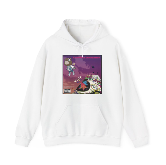 K@nye West Ye Graduation The College Dropout Late Registration Bear 2-sided Hoodie HFN