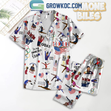Simone Biles In My Simone Eras The Goat Comfortable Pyjama Pajamas Set NVA