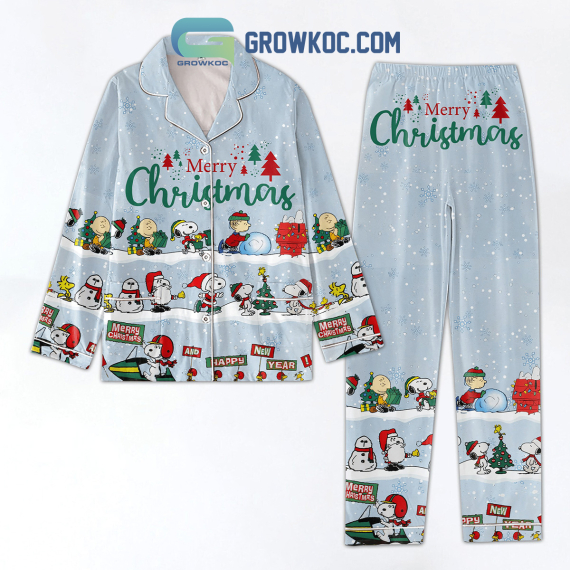 Snopi Peanuts Merry Christmas And Happy New Year Pyjama Pajamas Set NVA