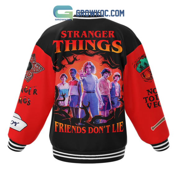 Stranger Things Friend Don't Lie Baseball Jacket Bomber Jacket NVA Varsity Jacket For Aldult Kid