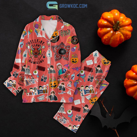 Stranger Things Hellfire Club Hawkins Pyjama Pajamas Set NVA