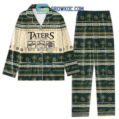 Taters Potatoes Boil Em Mash Em Stick Em In A Stew Pajamas Set NVA